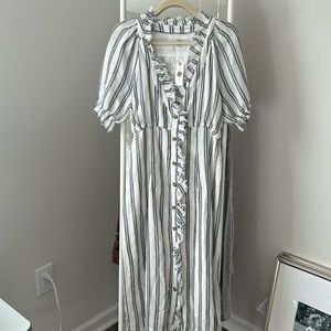 Beautiful anthropology pilcro dress new with tags size 12 linen and viscose